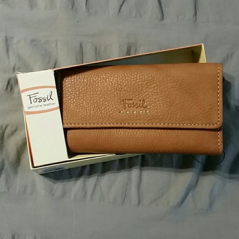 Fossil Popstitch Clutch, genuine leather